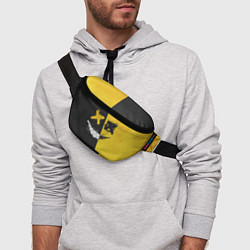 Поясная сумка Yellow and Black Emoji, цвет: 3D-принт — фото 2