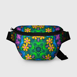 Поясная сумка Цветы и узоры - Калейдоскоп, цвет: 3D-принт