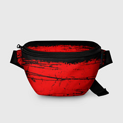 Поясная сумка КРАСНЫЙ ГРАНЖ RED GRUNGE, цвет: 3D-принт