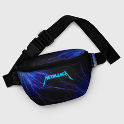 Поясная сумка METALLICA BLUE FLASH МЕТАЛЛИКА СИНИЕ МОЛНИИ, цвет: 3D-принт — фото 2