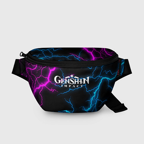 Поясная сумка GENSHIN IMPACT NEON FLASH НЕОНОВЫЕ РАЗРЯДЫ МОЛНИЙ / 3D-принт – фото 1