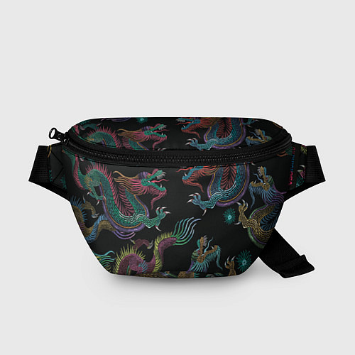 Поясная сумка Цветные драконы / 3D-принт – фото 1
