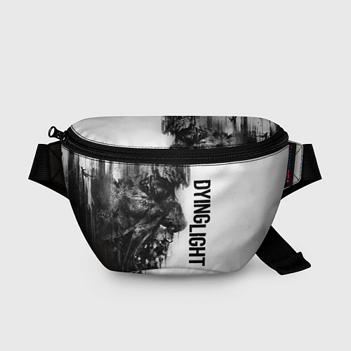 Поясная сумка DYING LIGHT BLACK & WHITE ZOMBIE FACE / 3D-принт – фото 1