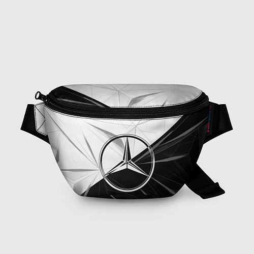 Поясная сумка MERCEDES-BENZ МЕРСЕДЕС-БЕНЗ BLACK AND WHITE / 3D-принт – фото 1