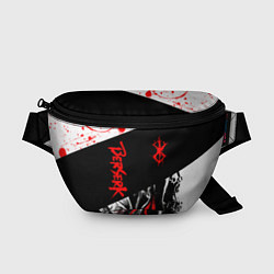 Поясная сумка Берсерк черная маска с логотипом, цвет: 3D-принт