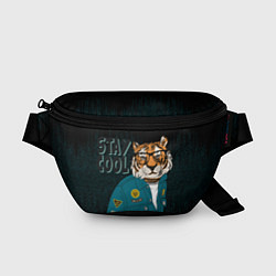 Поясная сумка Крутой фурри тигр, цвет: 3D-принт