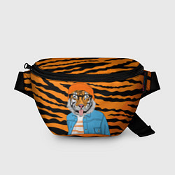 Поясная сумка Тигр фурри на стиле, цвет: 3D-принт