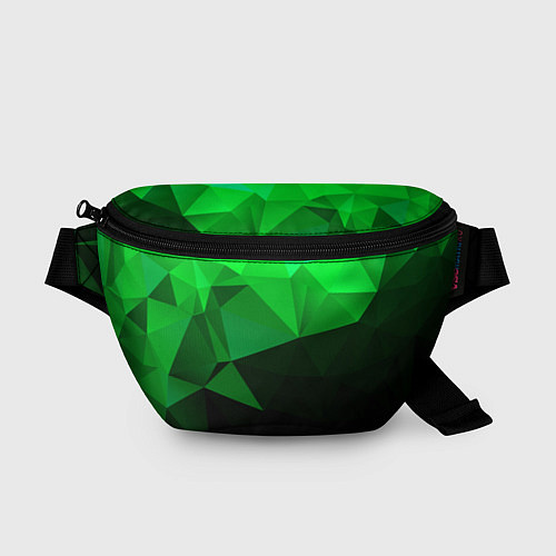 Поясная сумка Изумрудный Зеленый Геометрия / 3D-принт – фото 1