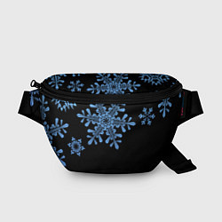 Поясная сумка Минималистичные Снежинки, цвет: 3D-принт
