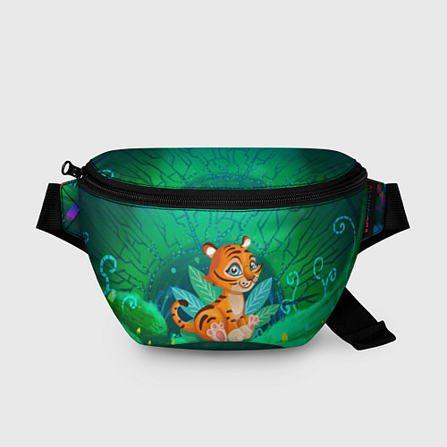 Поясная сумка Тигр в большой кувшинке / 3D-принт – фото 1