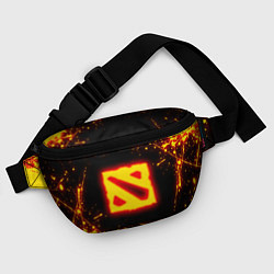 Поясная сумка DOTA 2 FIRE LOGO ДОТА 2 ОГНЕННЫЙ ЛОГО, цвет: 3D-принт — фото 2