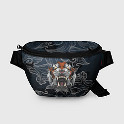 Поясная сумка Рычащий Тигр в японском стиле, цвет: 3D-принт