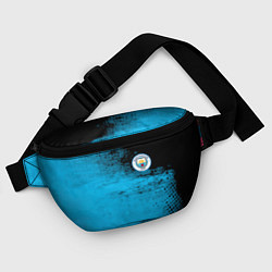 Поясная сумка Manchester City голубая форма, цвет: 3D-принт — фото 2