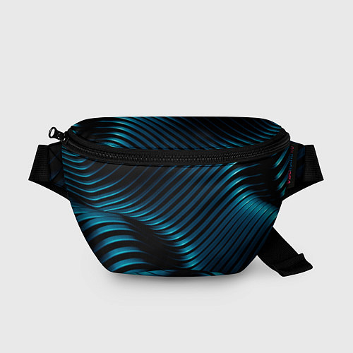 Поясная сумка Волны голубого металла / 3D-принт – фото 1