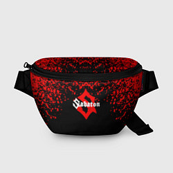 Поясная сумка Sabaton красные брызги, цвет: 3D-принт