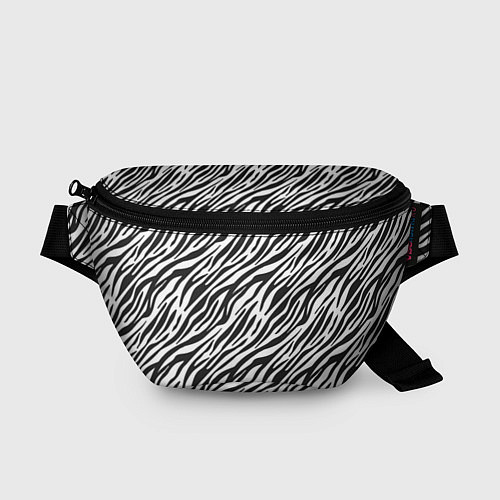 Поясная сумка Чёрно-Белые полоски Зебры / 3D-принт – фото 1