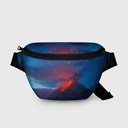 Поясная сумка Извержение вулкана ночью, цвет: 3D-принт
