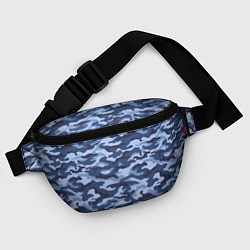 Поясная сумка Синий Камуфляж Camouflage, цвет: 3D-принт — фото 2