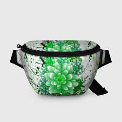 Поясная сумка Яркая пышная летняя зелень, цвет: 3D-принт