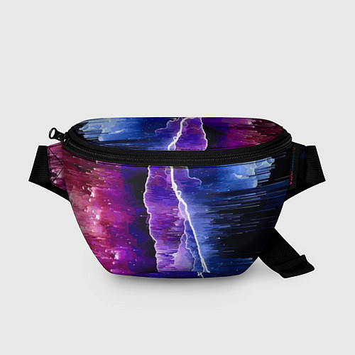 Поясная сумка Космическая молния, глитч / 3D-принт – фото 1