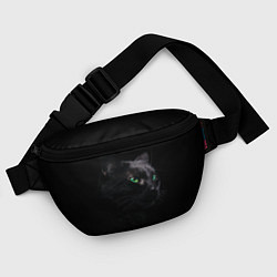 Поясная сумка Черна кошка с изумрудными глазами, цвет: 3D-принт — фото 2
