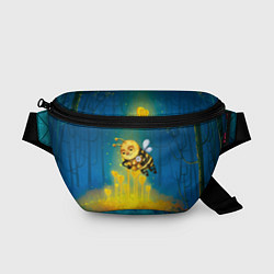 Поясная сумка Пчёла с сотами, цвет: 3D-принт