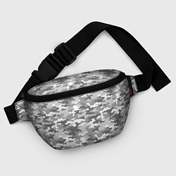 Поясная сумка Серый Военный Камуфляж, цвет: 3D-принт — фото 2