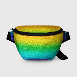 Поясная сумка Блестки радуга, цвет: 3D-принт
