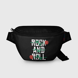 Поясная сумка ROCK AND ROLL розы, цвет: 3D-принт