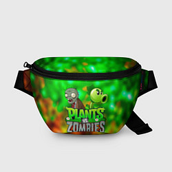 Поясная сумка Plants vs Zombies горохострел и зомби, цвет: 3D-принт