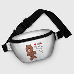 Поясная сумка От любви не сбежать Plush animal, цвет: 3D-принт — фото 2