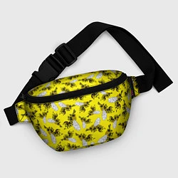 Поясная сумка Пчелы на желтом, цвет: 3D-принт — фото 2