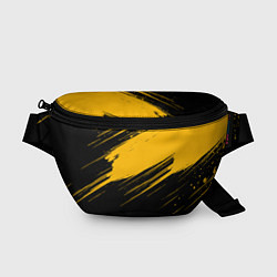 Поясная сумка Black and yellow grunge, цвет: 3D-принт