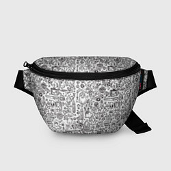 Поясная сумка Рисованные черепа и животные