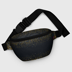 Поясная сумка Золотые блестки на темном фоне Сияющий глиттер, бл, цвет: 3D-принт — фото 2