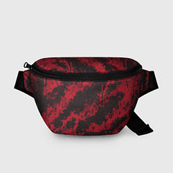 Поясная сумка КРАСНАЯ ГРЯЗЬ RED GRUNGE, цвет: 3D-принт