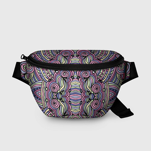Поясная сумка Абстракция разноцветная Калейдоскоп Фиолетовый, зе / 3D-принт – фото 1