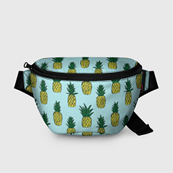 Поясная сумка Рисунок ананасов, цвет: 3D-принт