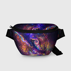 Поясная сумка Neon space pattern 3022, цвет: 3D-принт