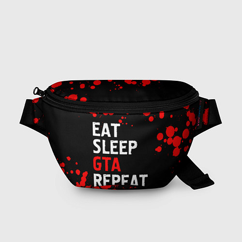 Поясная сумка Eat Sleep GTA Repeat - Брызги / 3D-принт – фото 1