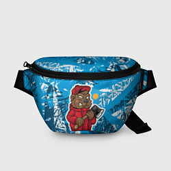 Поясная сумка Медведь дровосек, цвет: 3D-принт