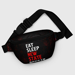 Поясная сумка Eat Sleep New State Repeat - Потертости, цвет: 3D-принт — фото 2