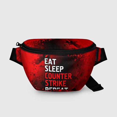 Поясная сумка Eat Sleep Counter Strike Repeat Брызги / 3D-принт – фото 1