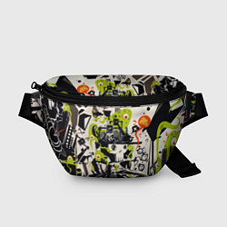 Поясная сумка Cyber pattern Skull Vanguard Fashion, цвет: 3D-принт