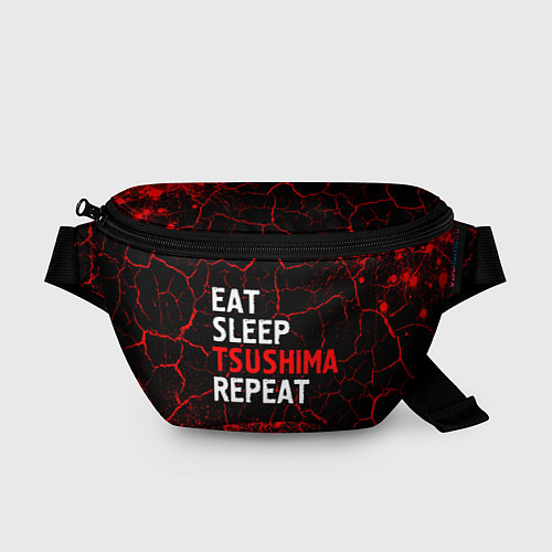 Поясная сумка Eat Sleep Tsushima Repeat - Краска / 3D-принт – фото 1