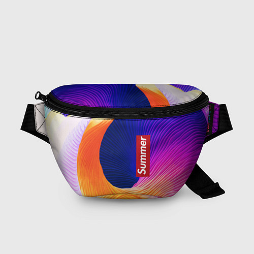 Поясная сумка Цветная волна Summer / 3D-принт – фото 1