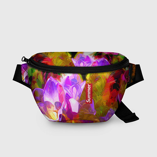 Поясная сумка Красочный цветочный узор Лето Colorful Floral Patt / 3D-принт – фото 1