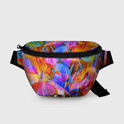 Поясная сумка Красочный цветочный паттерн Лето Colorful floral p, цвет: 3D-принт