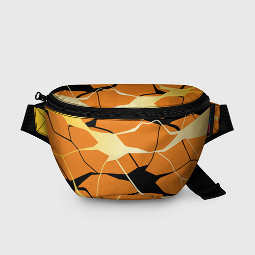 Поясная сумка Абстрактные полосы на оранжевом фоне / 3D-принт – фото 1