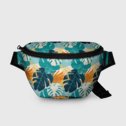 Поясная сумка Летние зелёные тропики Пальма Tropical, цвет: 3D-принт